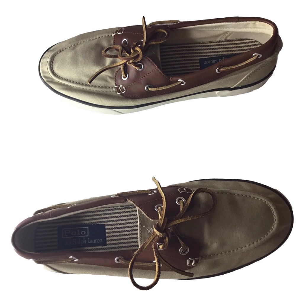 POLO RALPH LAUREN Mens size 11 D RYLANDER BOAT SHOES